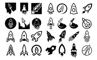 Rocket icon vector, filled flat sign, solid pictogram isolated on white. Startup symbol, logo illustration. Pixel perfect vector