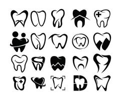 vector de diseño de logotipo de abolladura. concepto de logotipo de clínica dental