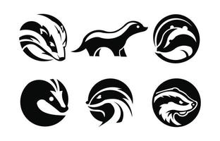 mofeta animal dibujos animados logotipo inspiración vector ilustración