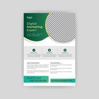 Business flyer design corporate flyer template geometric shape poster design brochure gradient abstract magazine background space for photo in A5 size vector