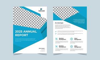 Annual report business brochure flyer clean design vector