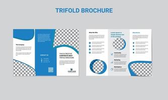 Abstract trifold brochure template vector