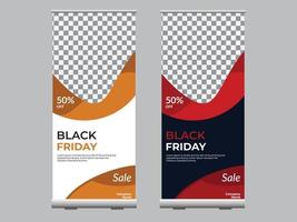 black friday rollup banner vector