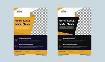 Modern corporative flyer template vector