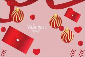 Beautiful hearts valentine's day decorative background vector