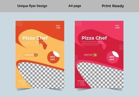 Pizza restaurant flyer vector