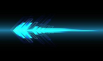 Abstract blue light arrow speed technology on black desogn modern futuristic background vector