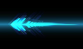 Abstract blue light arrow speed technology on black desogn modern futuristic background vector