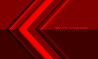 Abstract red grossy arrow direction geometric with blank space design modern futuristic background vector