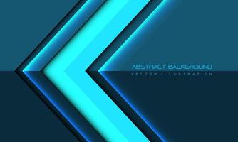 Abstract blue neon arrow direction geometric with blank space design modern futuristic background vector