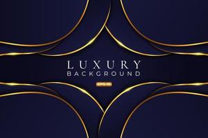 Vector Illustration Luxury Abstract Background  combining Blue Color with Shiny Gold Effect