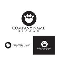 Dog foot print symbol and logo vector