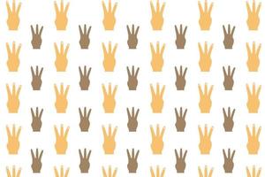 Abstract Three Finger Hand Pattern Background vector