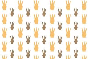 Abstract Three Finger Hand Pattern Background vector