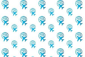 Abstract Travel the World Pattern Background vector