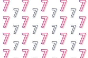 Abstract Number 7 Pattern Background vector