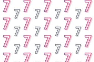 Abstract Number 7 Pattern Background vector