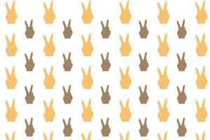 Abstract Peace Hand Pattern Background vector