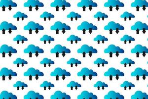 Abstract Cloud Storage Pattern Background vector