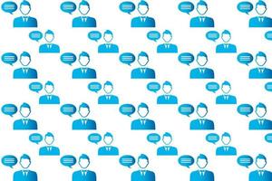 Abstract Man Discussing Pattern Background vector