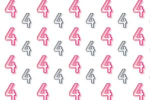 Abstract Number 4 Pattern Background vector