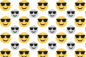 Abstract Smiling Face With Sunglasses Pattern Background vector