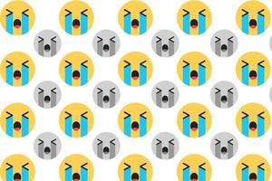 Abstract Crying Face Pattern Background vector
