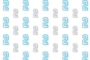 Abstract Number 2 Pattern Background vector