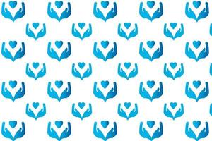 Abstract Peace Hands Pattern Background vector