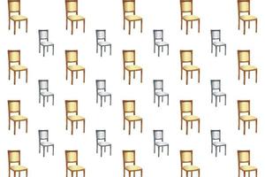 Modern Wood Chair Pattern Background vector