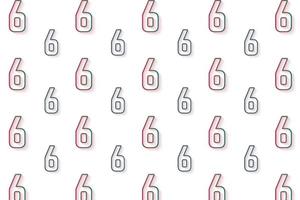 Abstract Number 6 Pattern Background vector