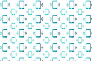 Abstract Phone Call Pattern Background vector