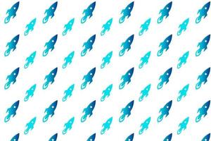 Abstract Flying Rocket Pattern Background vector