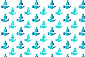 Abstract Hand Money Pattern Background vector