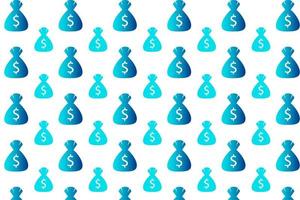 Abstract Money Pouch Pattern Background vector
