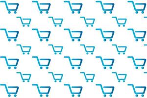 Abstract Shopping Cart Pattern Background vector