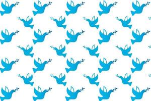 Abstract Peace With Pigeon Pattern Background vector