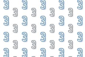 Abstract Number 3 Pattern Background vector