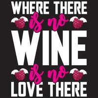 where there is no wine is no love there vector