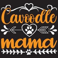 diseño de camiseta de mamá cavoodle vector