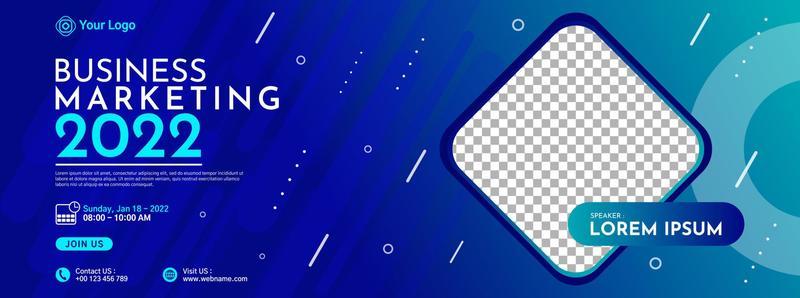 Creative corporate business banner template design for webinar, marketing, online class program, etc