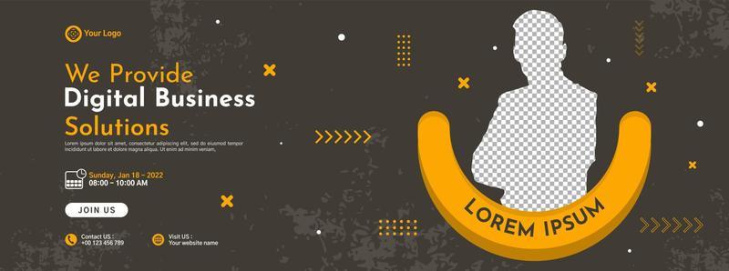 Business conference banner template design for webinar, marketing, online class program, etc