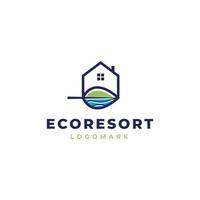 Eco resort logo vector