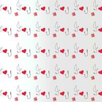 Happy valentine's day love a seamless pattern with typography vector illustration