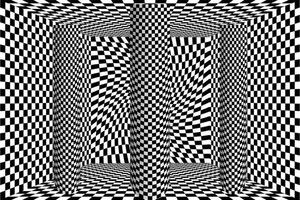 3D abstract monochrome background with squares pattern vector design, technology theme, dimensional dotted flow in perspective, big data, nanotechnology.