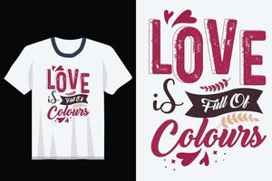 tipografía diseño de camiseta de san valentín vector