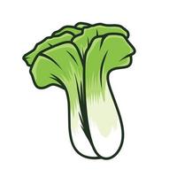 diseño de vector vegetal bok choy