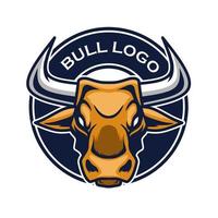 logotipo de cabeza de toro para deportes y otros vector