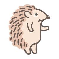 Cute Hedgehog animal doodle cartoon vector