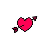 diseño de icono de corazón de flecha. diseño de iconos para san valentín. vector